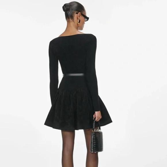 zara knit white dress Rent Zara Metallic Crackled Knit Dress main image 0